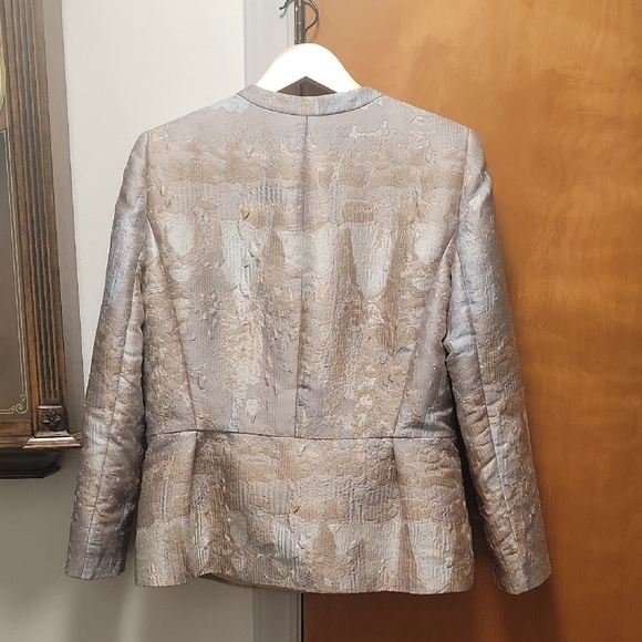 Lafayette 148 New York Metallic Textured Blazer - Picture 4 of 4